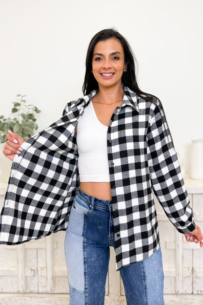 Maple Grove Flannel Button Down Top