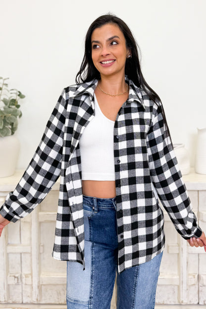 Maple Grove Flannel Button Down Top