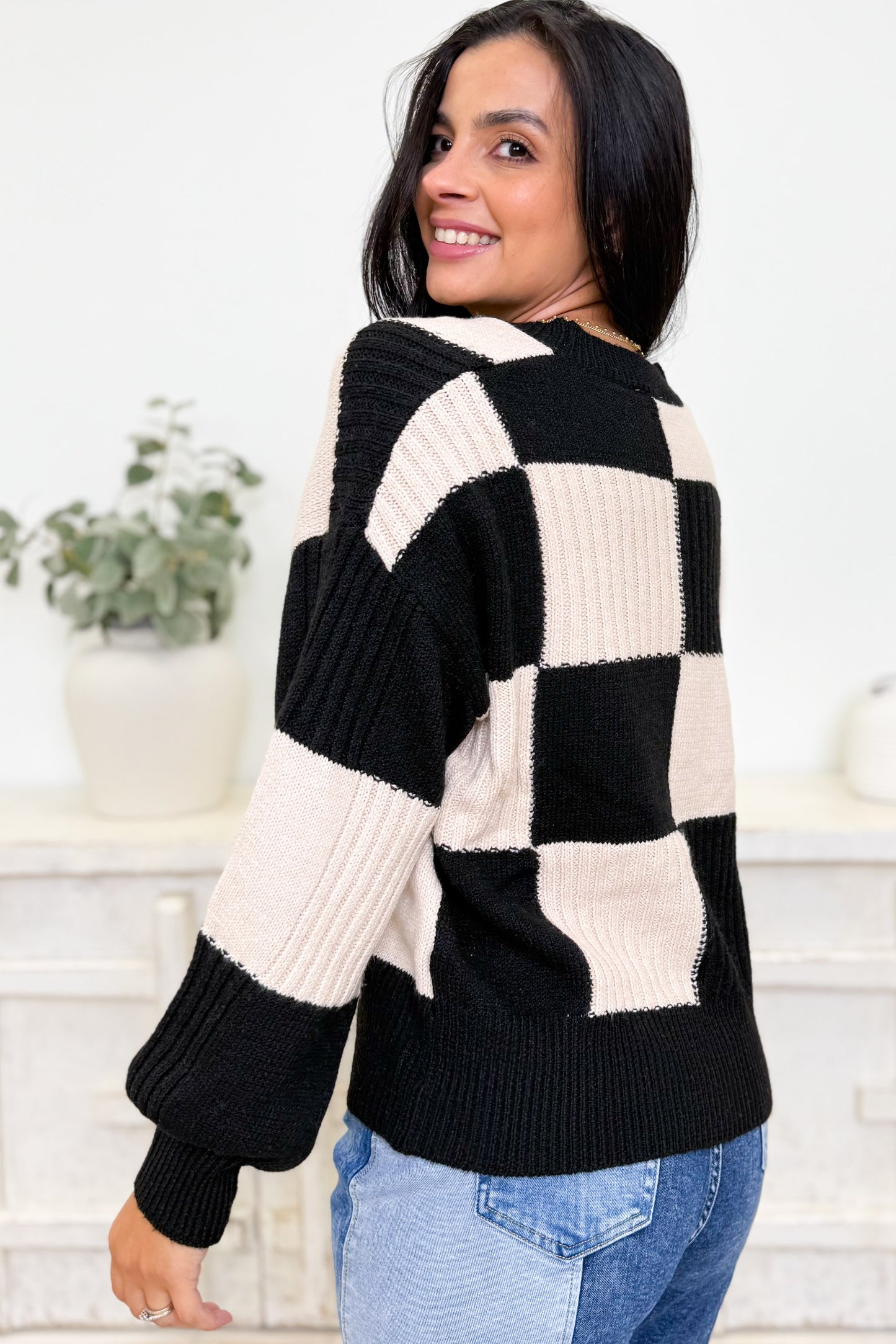 What Meets The Eye Checkered Cardigan - 2 Colors!