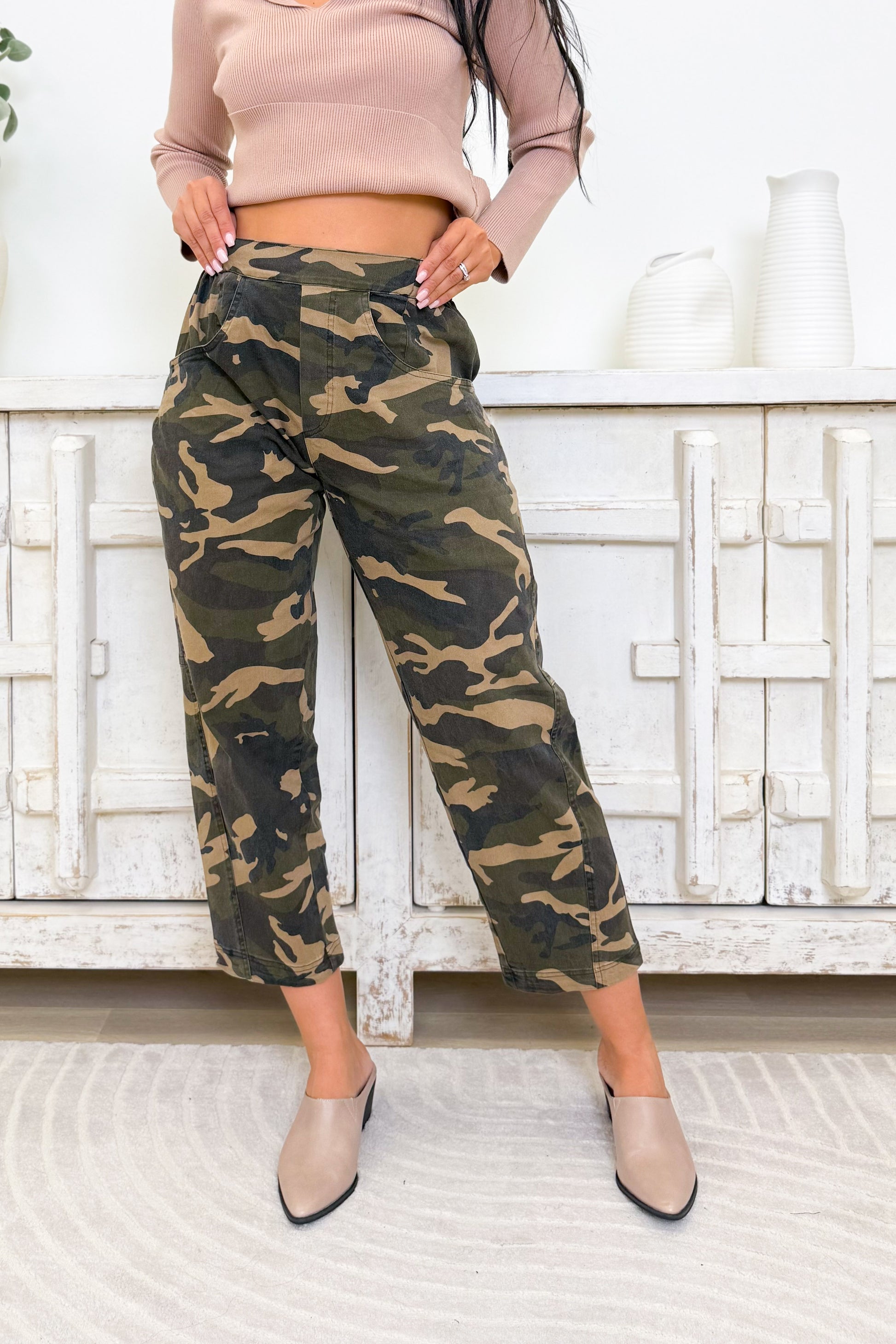 Combat Cutie Camo Pants - Olive Multi