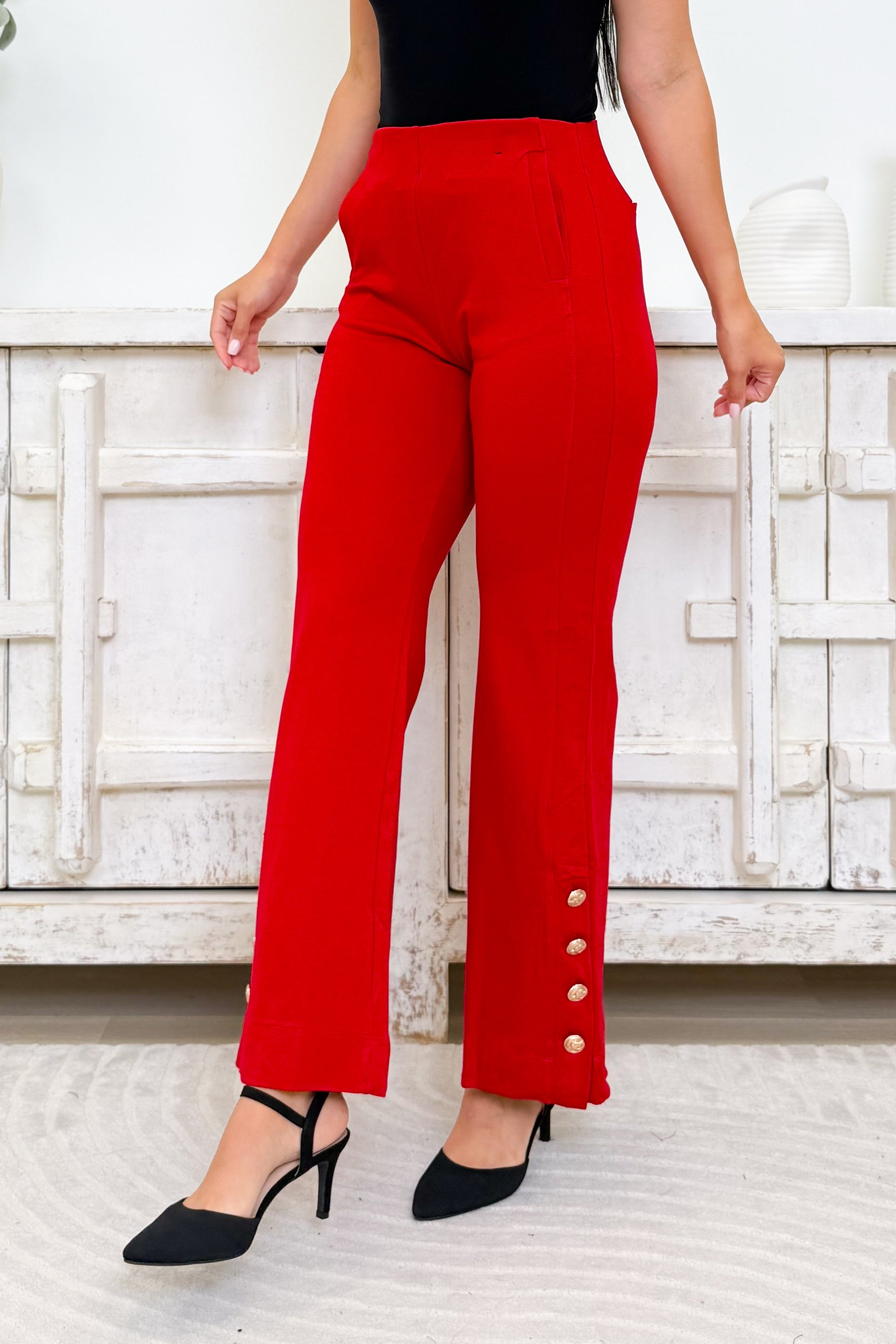 Magic Button Hem Pants - 6 Colors!