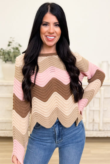 Savory Waves Sweater Top - 2 Colors !