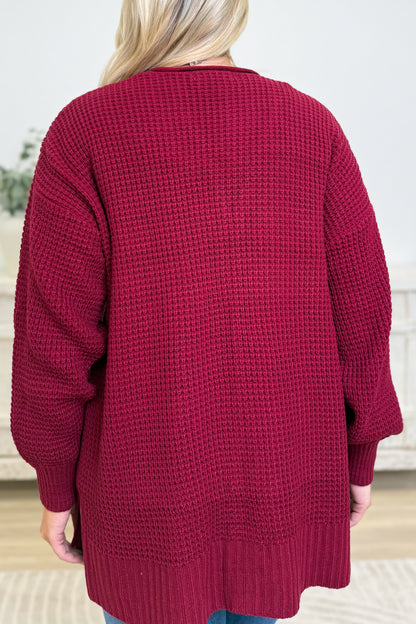 Easy Breezy Waffle Knit Sweater Cardigan - 6 Colors!