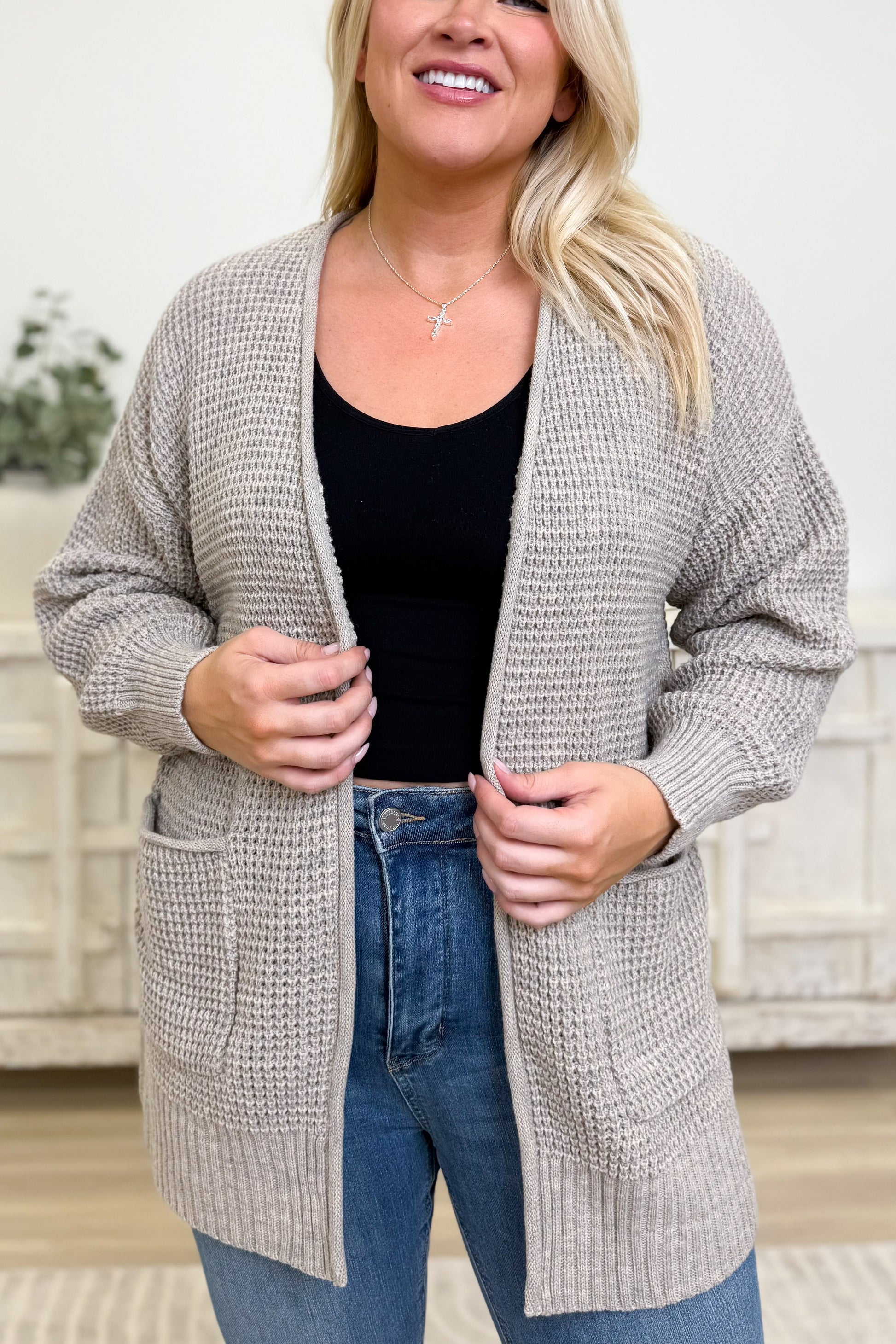 Easy Breezy Waffle Knit Sweater Cardigan - 6 Colors!