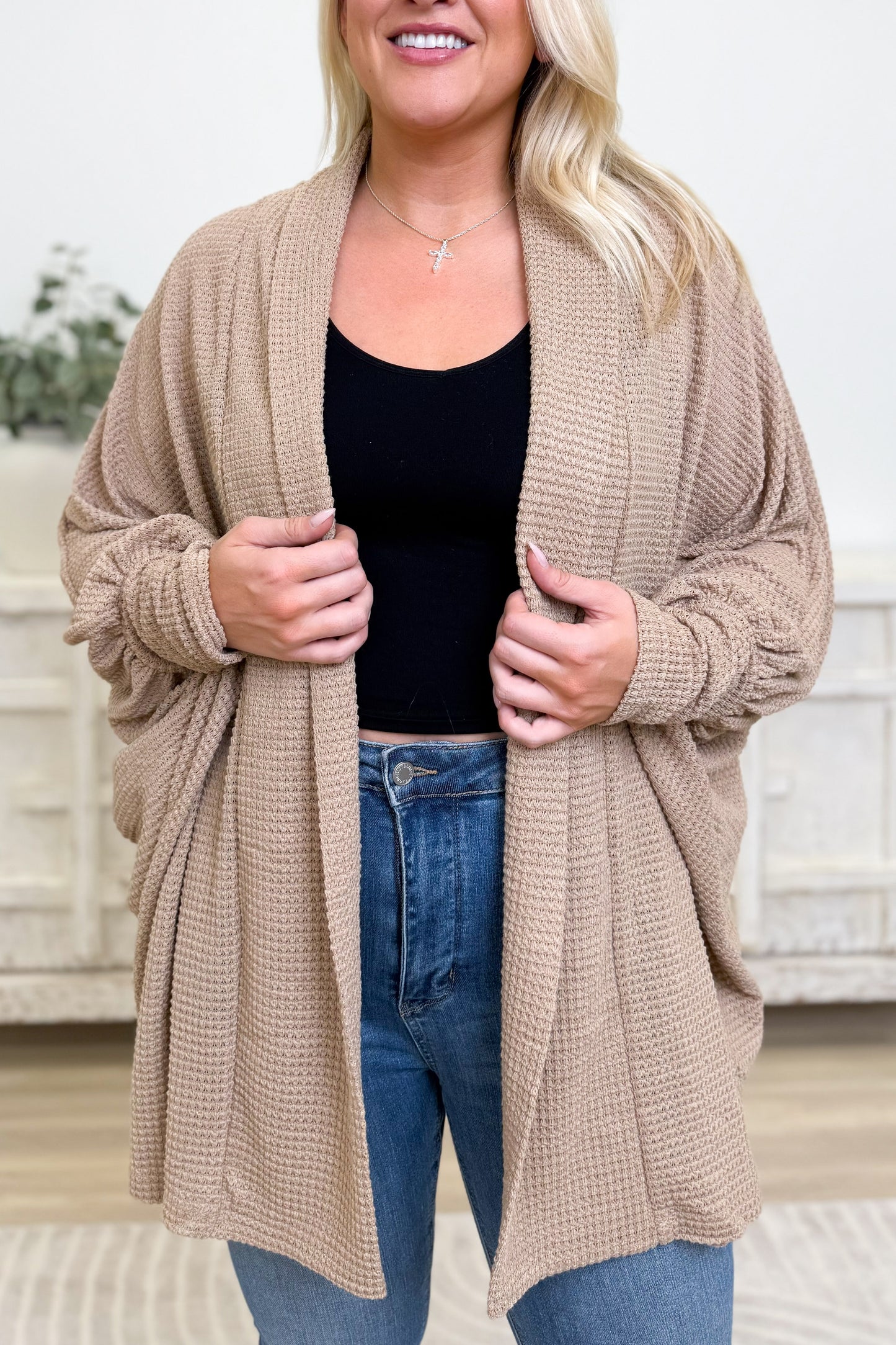 Easy Breezy Waffle Knit Sweater Cardigan - 6 Colors!