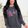 Fall Plaid Patch Pullover