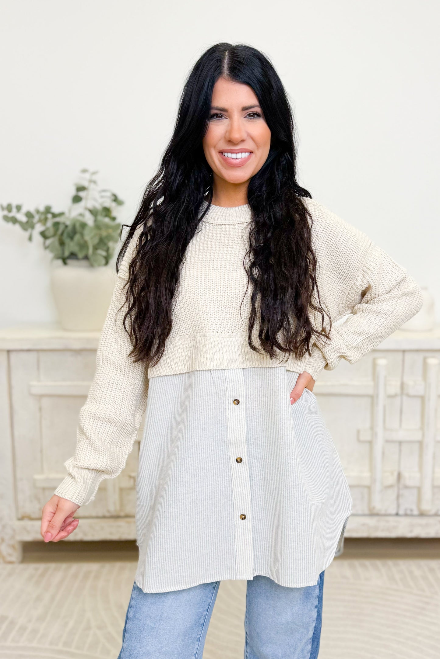 Something Like That Button Down Sweater