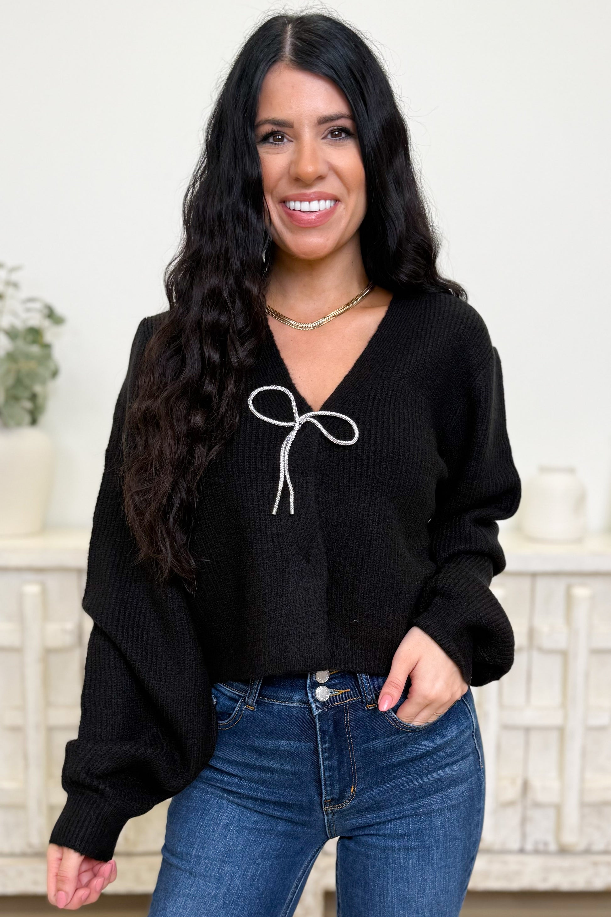 Tied With You Sparkly Cardigan - 2 Colors!