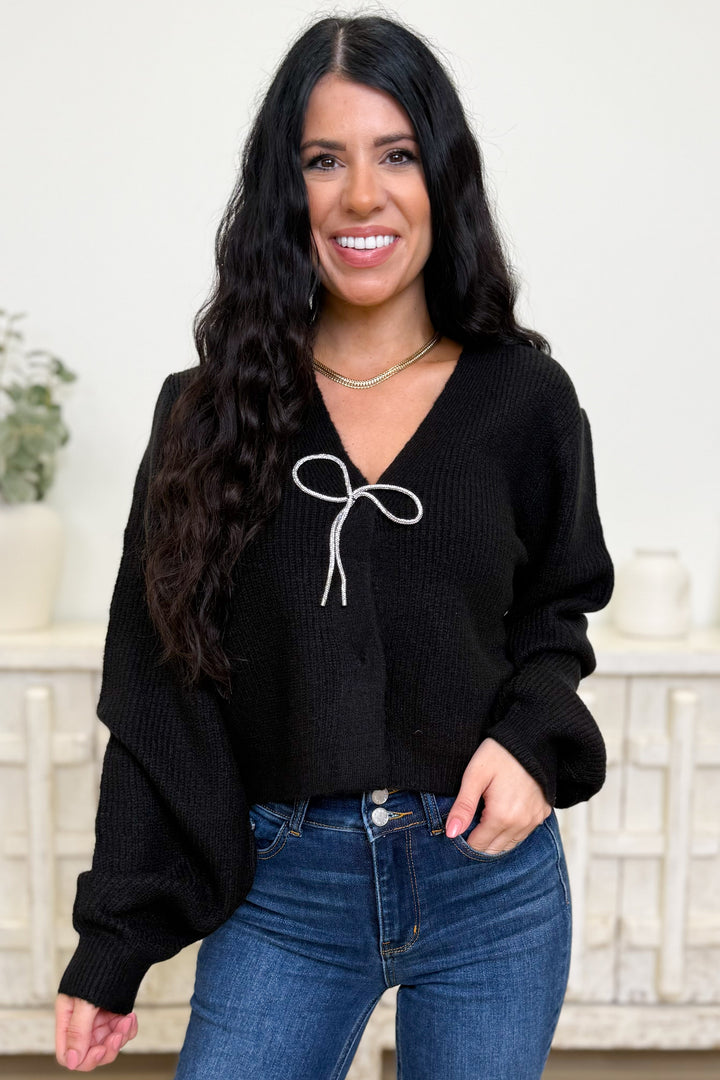 Tied With You Sparkly Cardigan - 2 Colors!