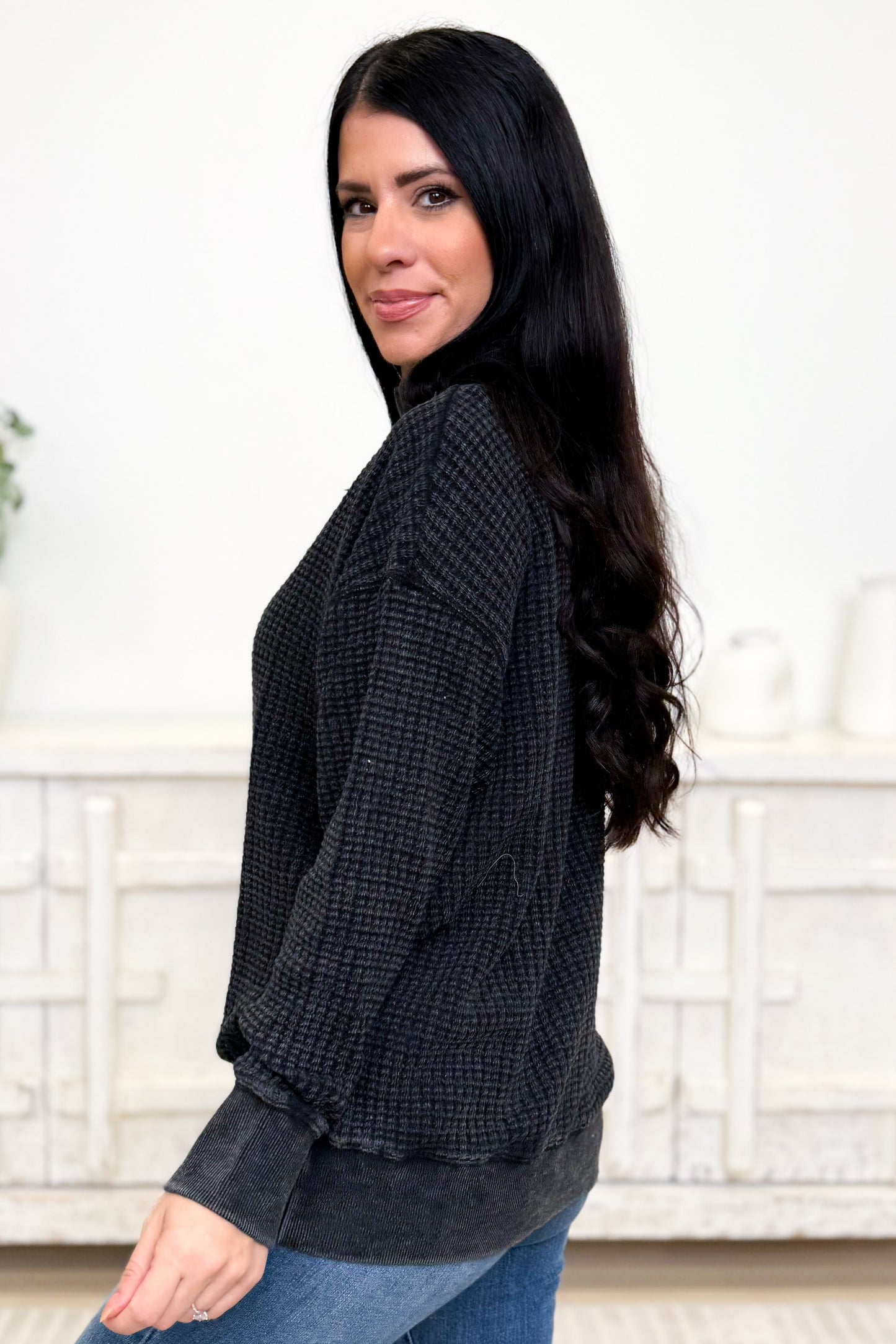 Morning Brew Waffle Knit Sweater