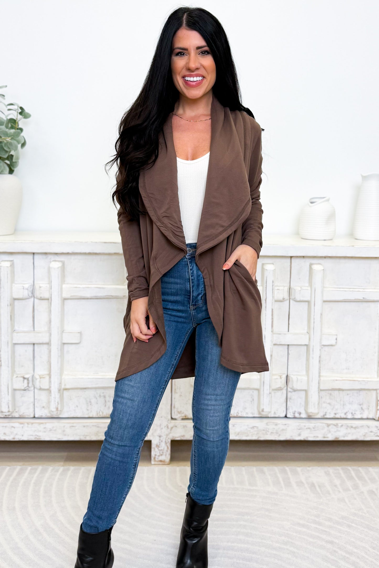 You Deserve It All Fleece Cardigan - 2 Colors!