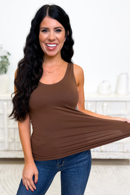 Like A Glove Reversible Built In Bra Seamless Tank Top - 4 Colors!