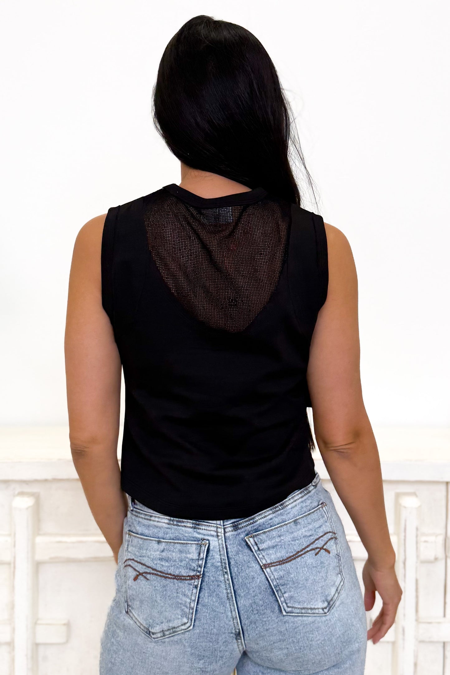 Edge Of Glam Mesh Tank Top