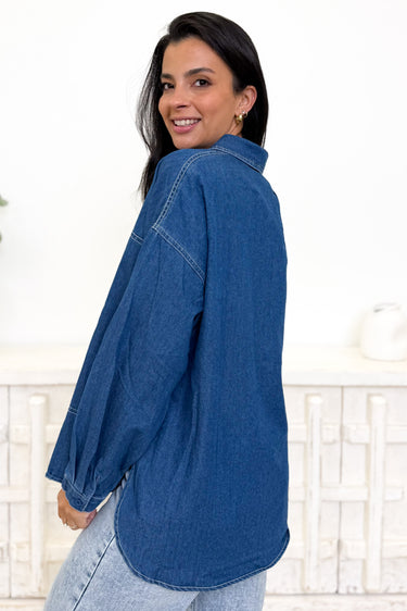 Denim Daydream Button Down Top