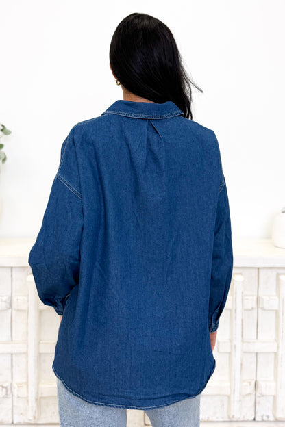 Denim Daydream Button Down Top