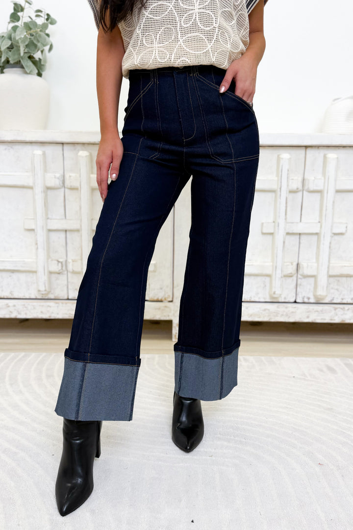 City Cool Wide Leg Jeans - Denim