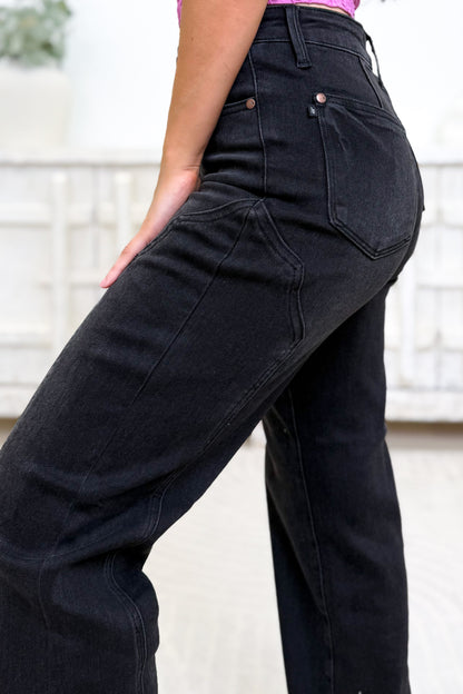 Honky Tonk By Judy Blue - Straight Western Jeans - Black