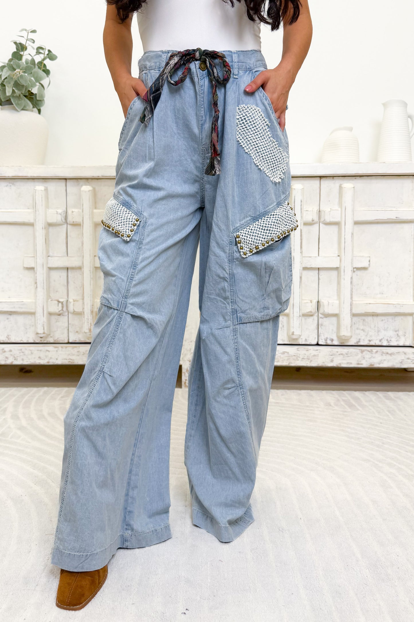 Thankful Heart Pants - Denim