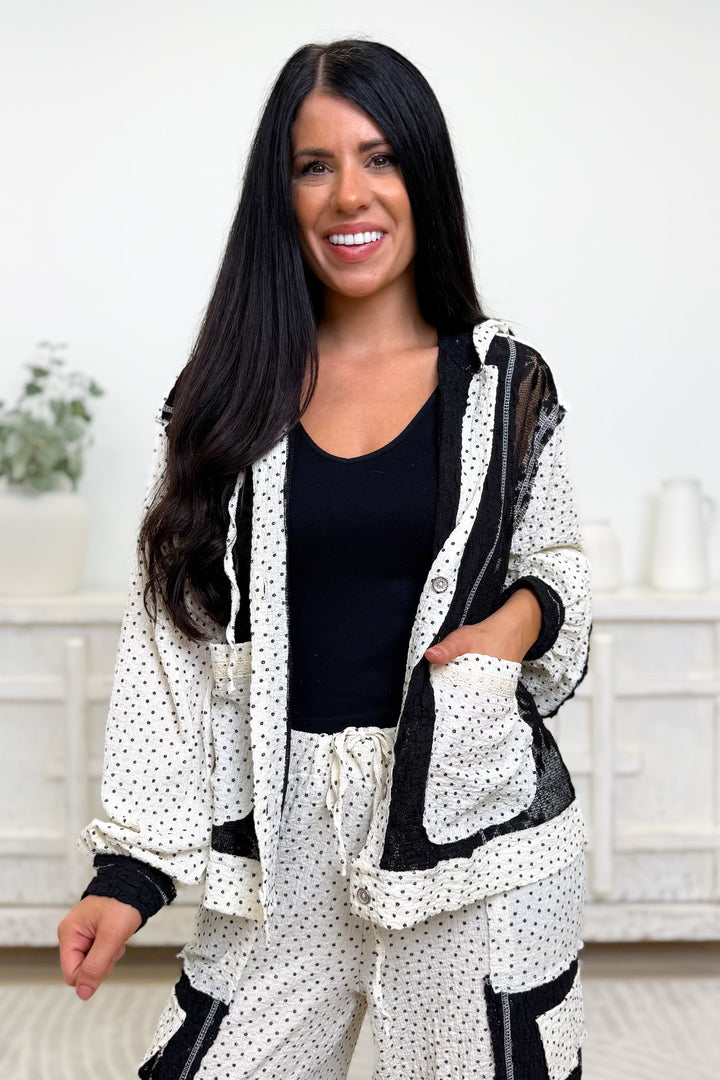 Believe In The Power Of Love Shacket - Black