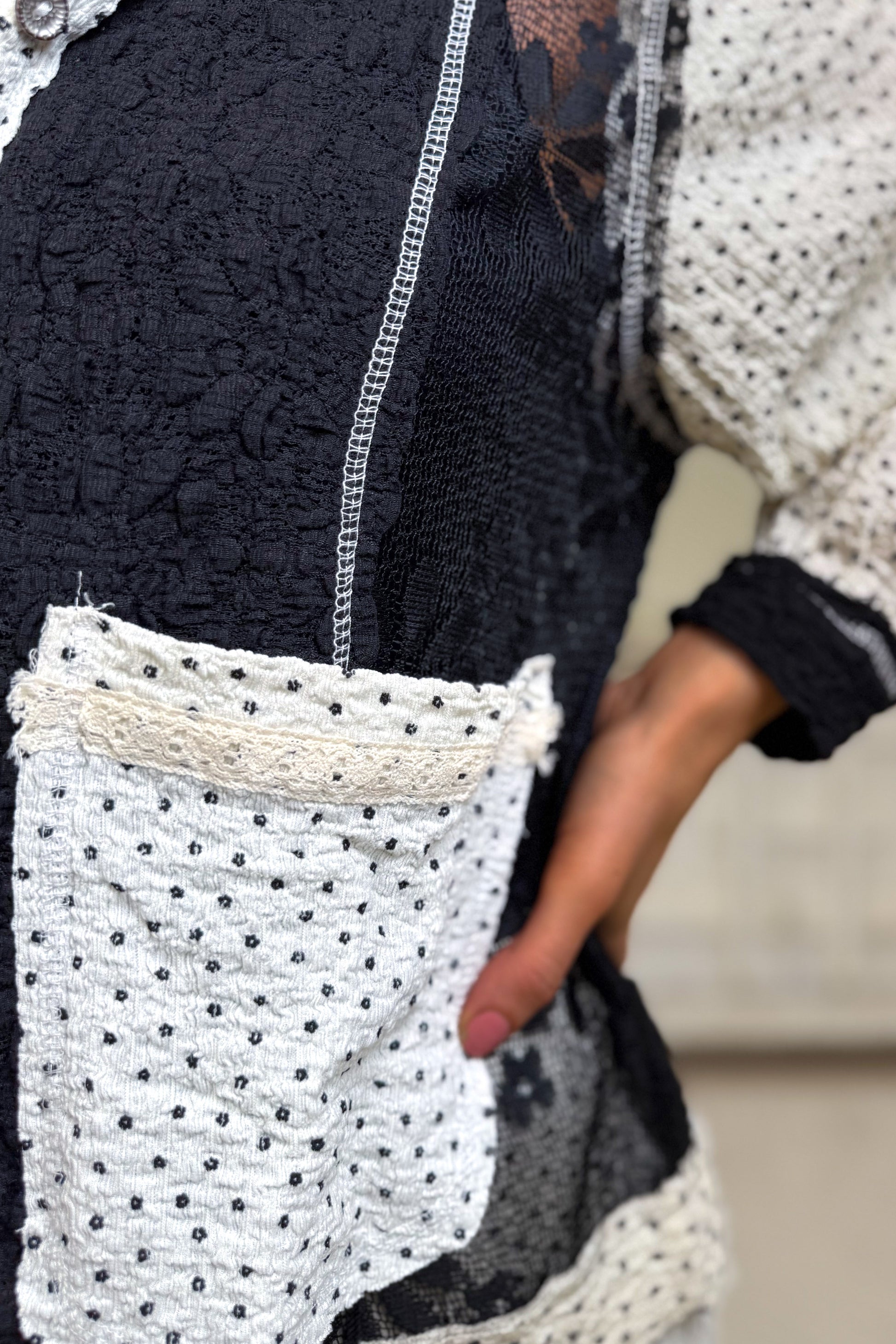 Believe In The Power Of Love Shacket - Black