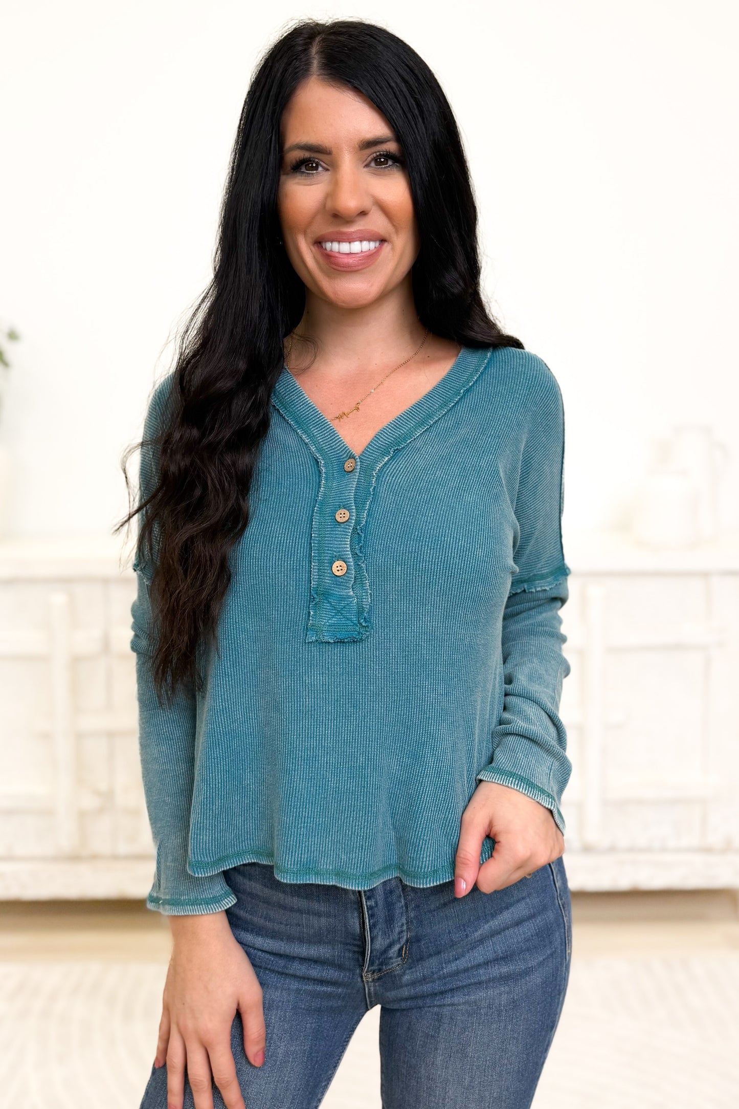 Look No Further Top - Teal