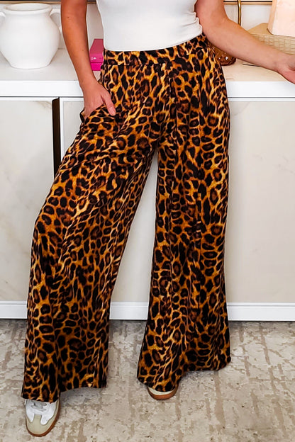Move In Silence Leopard Pants - Amber