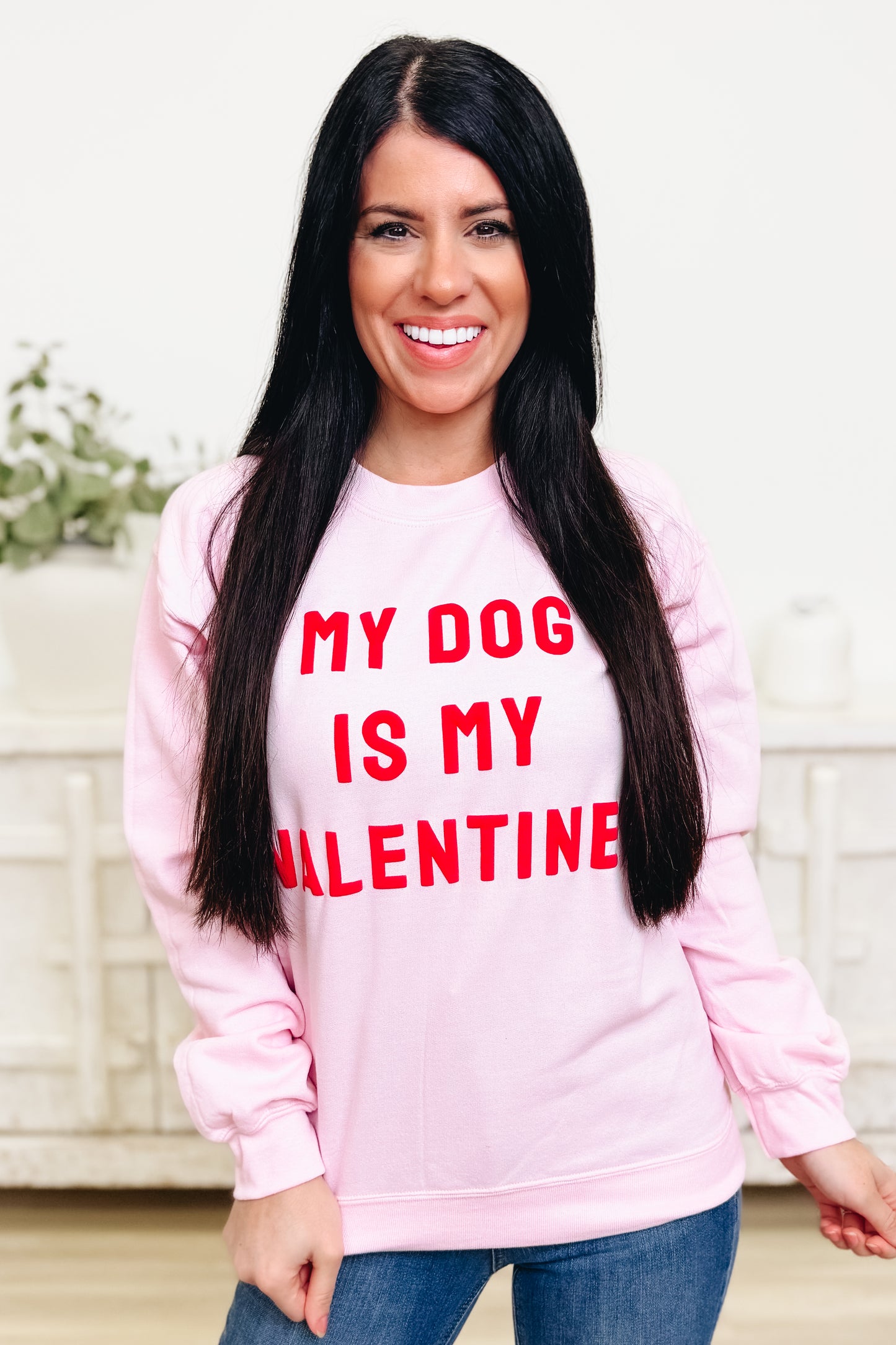 My Dog Is My Valentine Graphic Sweatshirt