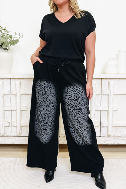Catch Me In These Leopard Pants - Black