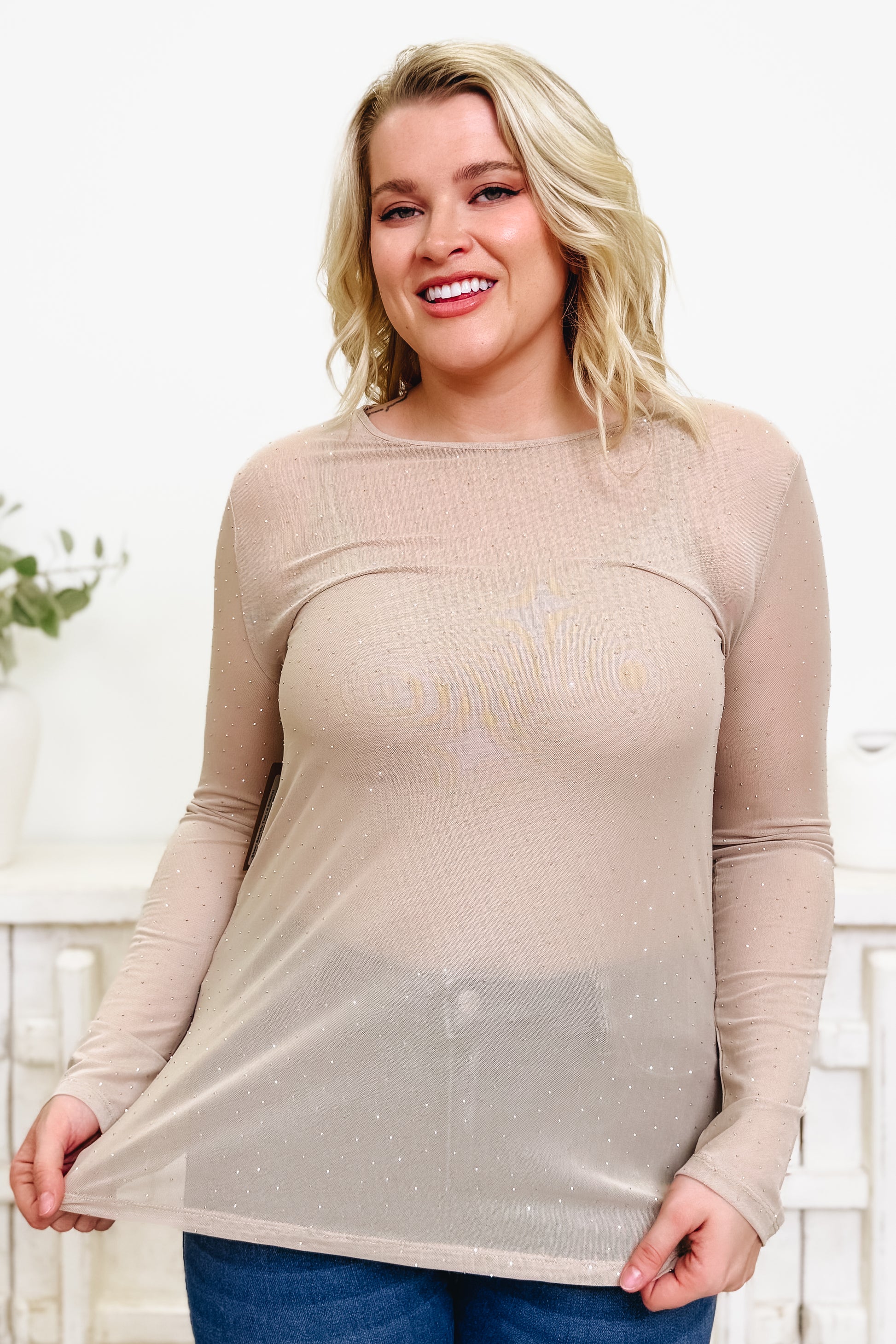 Sheer Sparkly Top - 4 Colors!