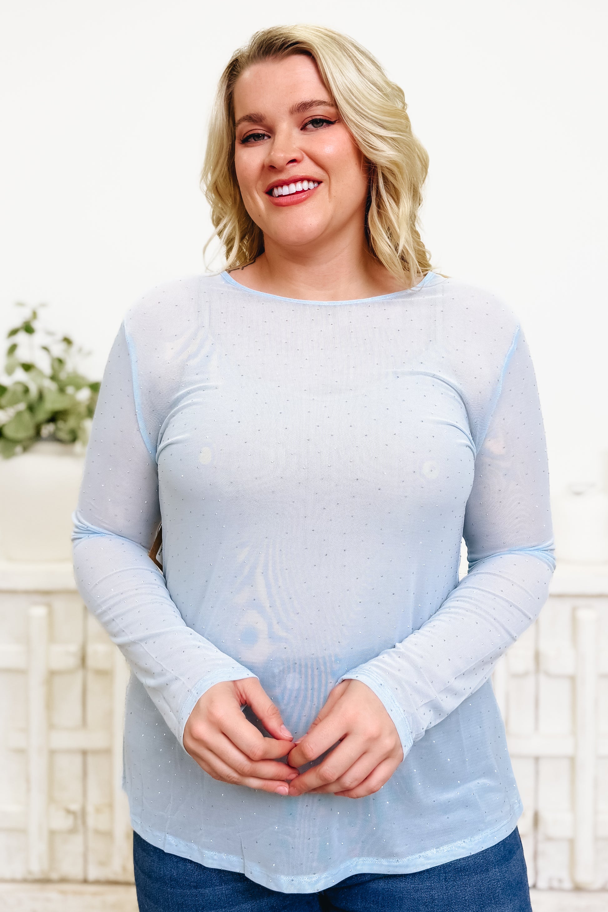 Sheer Sparkly Top - 4 Colors!