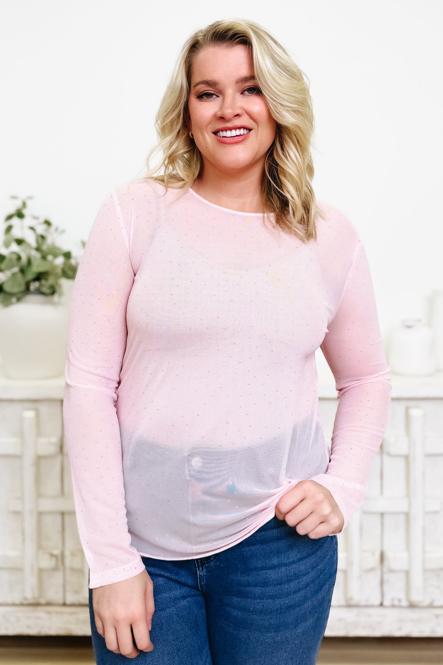 Sheer Sparkly Top - 4 Colors!