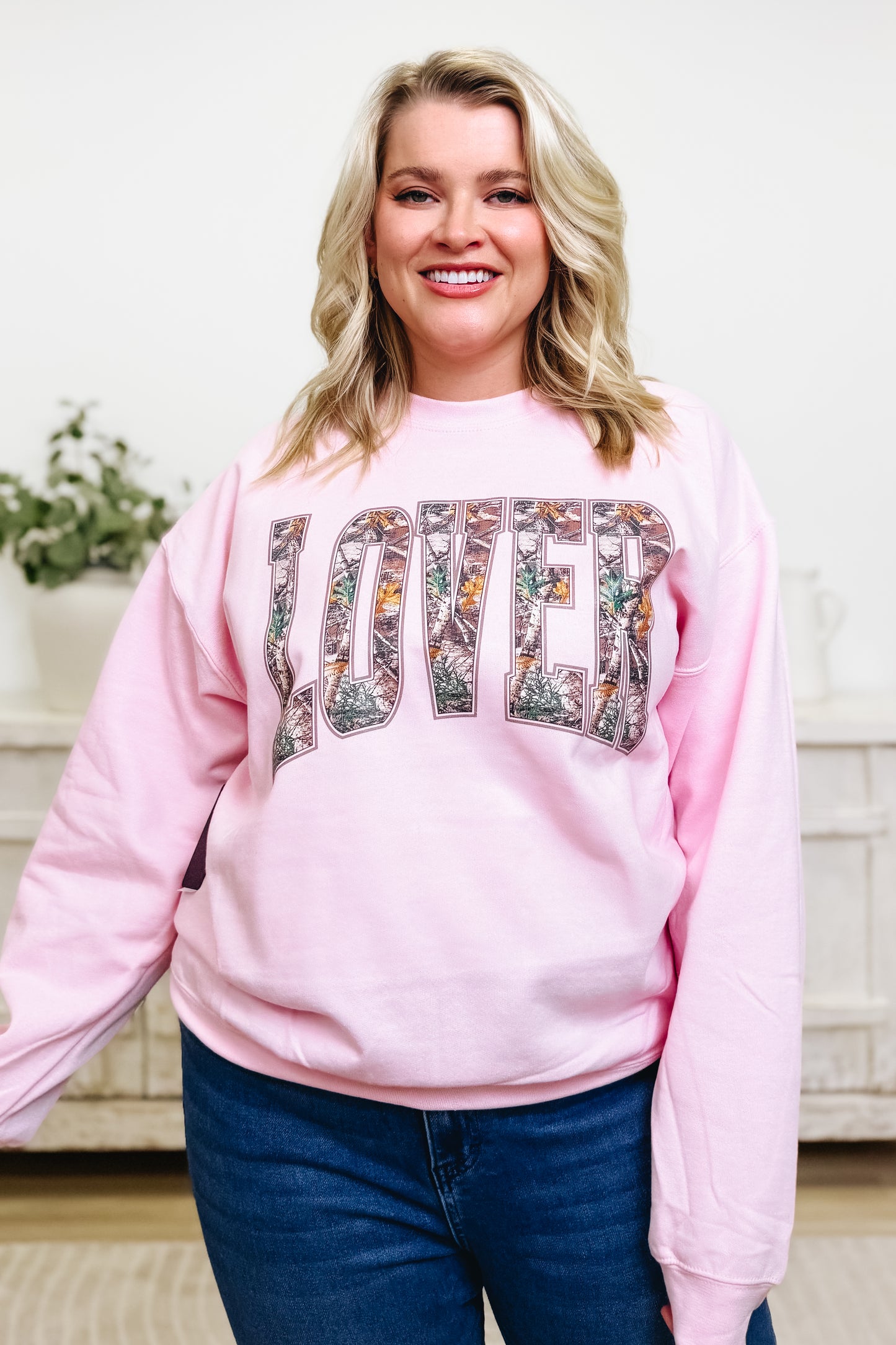 LOVER Camo Graphic Sweatshirt