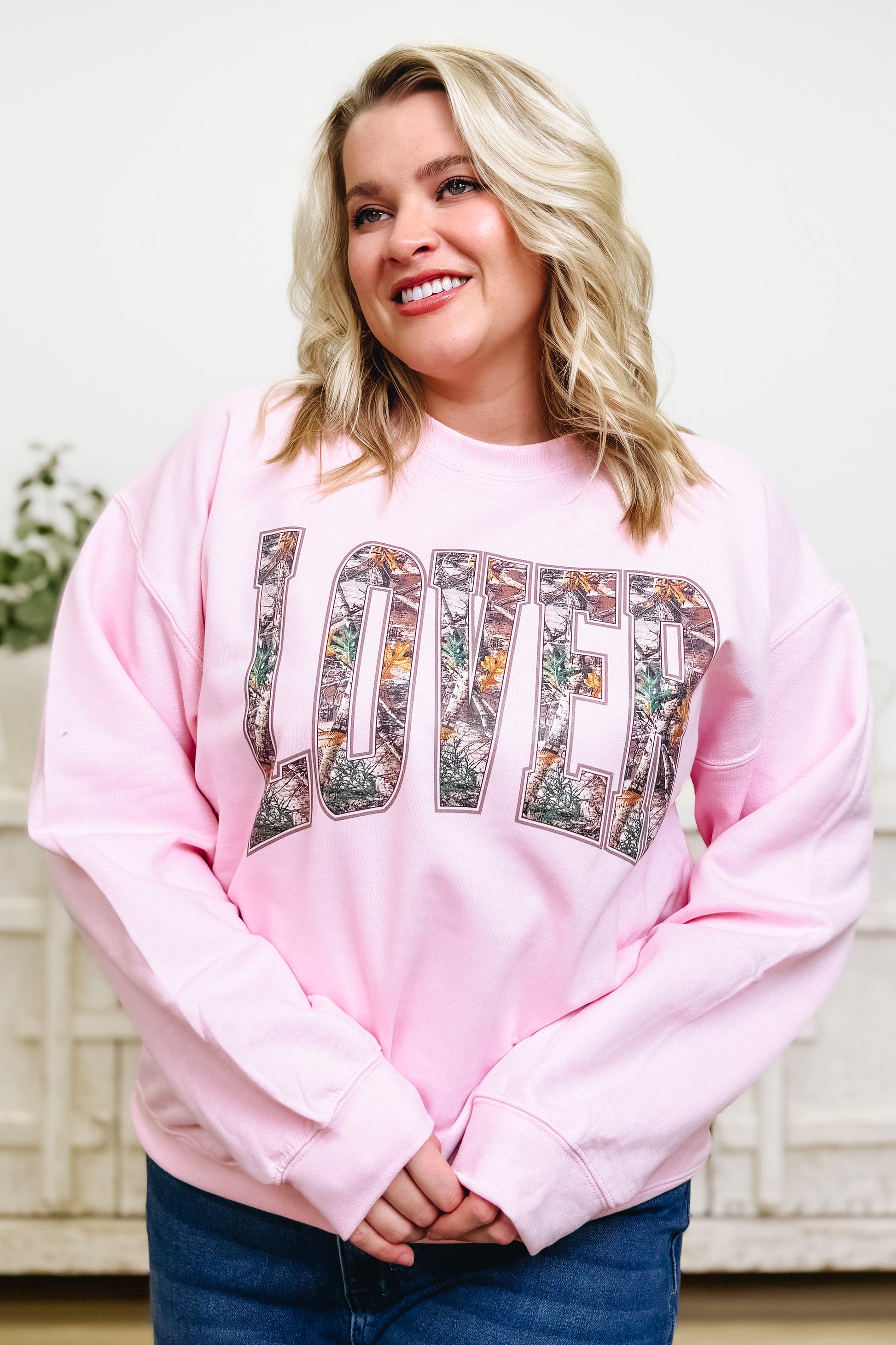 LOVER Camo Graphic Sweatshirt