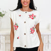 Twist & Sprout Floral Sweater Vest