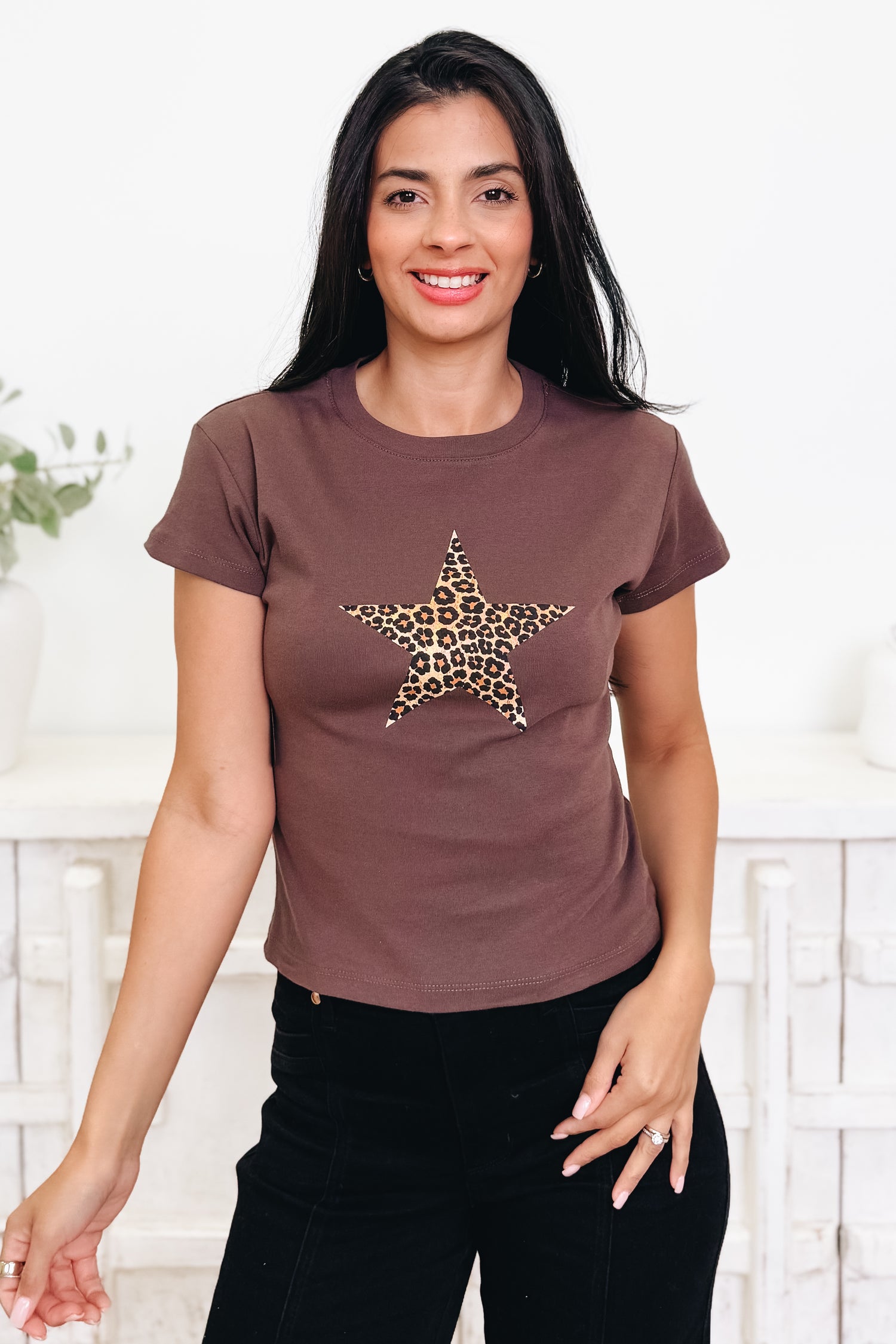 Leopard Star Top - 3 Colors!