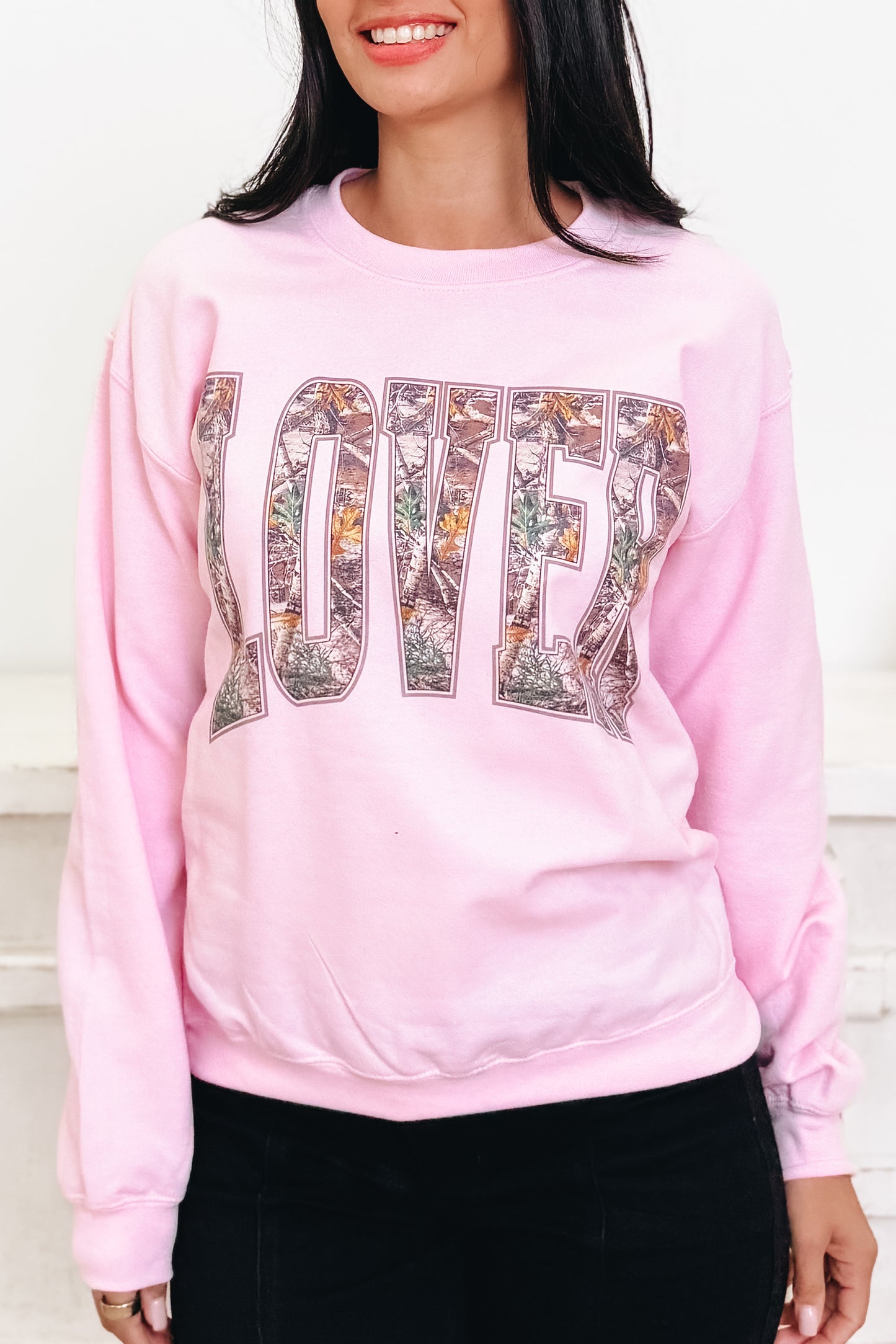 LOVER Camo Graphic Sweatshirt