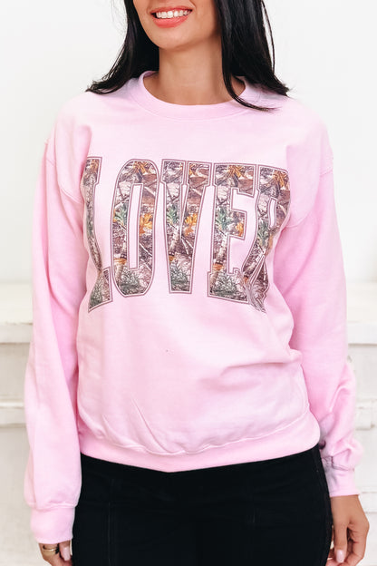 LOVER Camo Graphic Sweatshirt