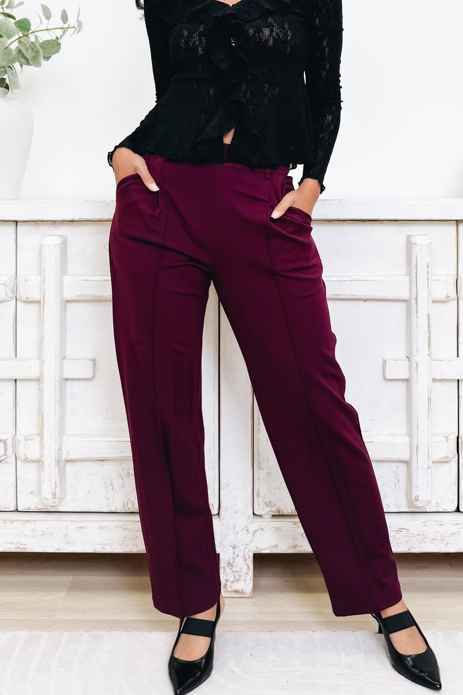 Play It Straight Pants - 2 Colors!