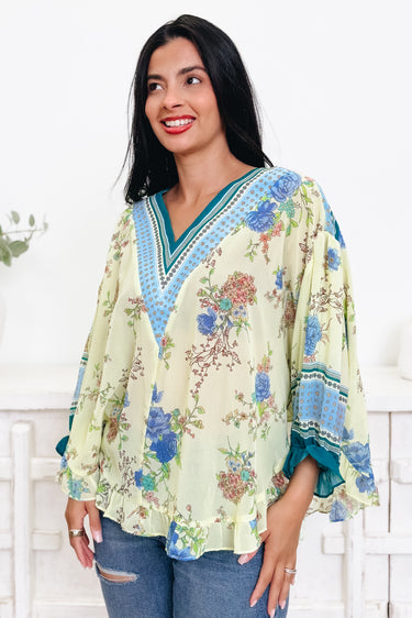 Summer Citrus Love Floral Top - 2 Colors!