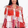 One Block At A Time Button Down Top