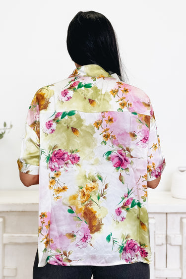 Totally Special Floral Button Down Top