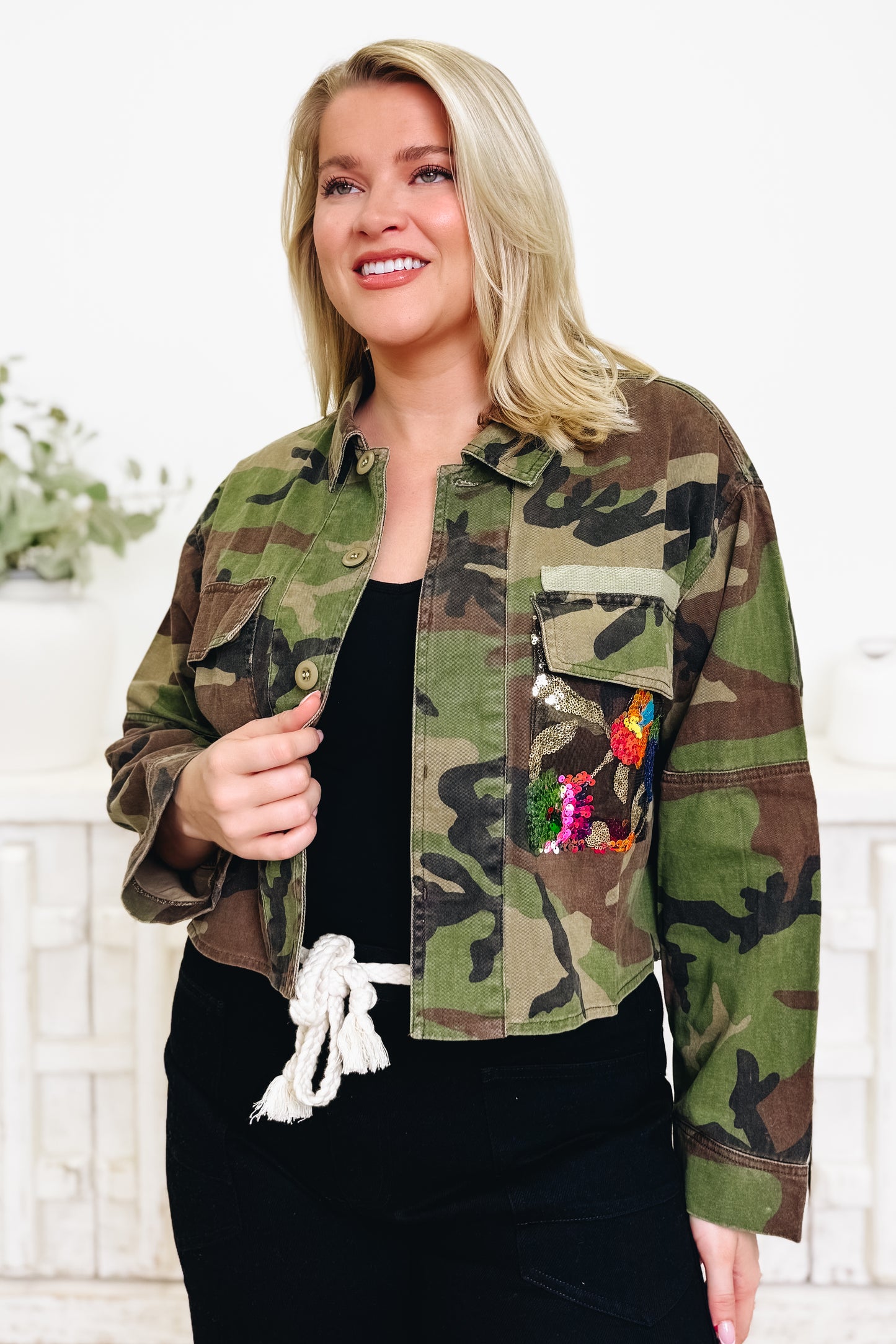 Hidden Gems Camo Shacket