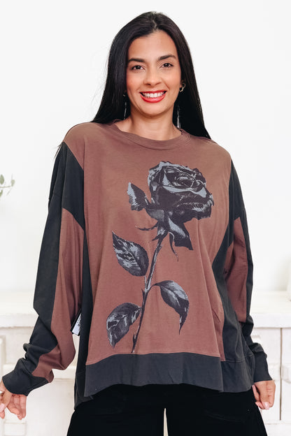 Rose Darling Graphic Top - 3 Colors!