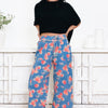 Floral & Decor Pants - Denim