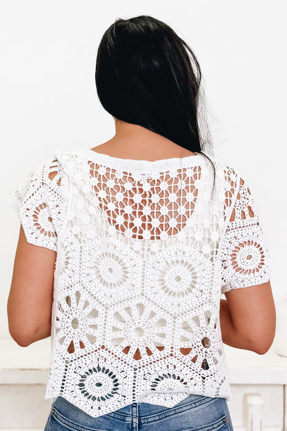 Daydream Crochet Button Down Top - 2 Colors!