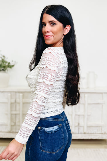 Rows Of Sunshine Floral Top