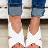 Jungle Platform Block Heel Sandals - White