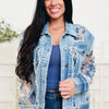 Tropical Petals Floral Denim Jacket