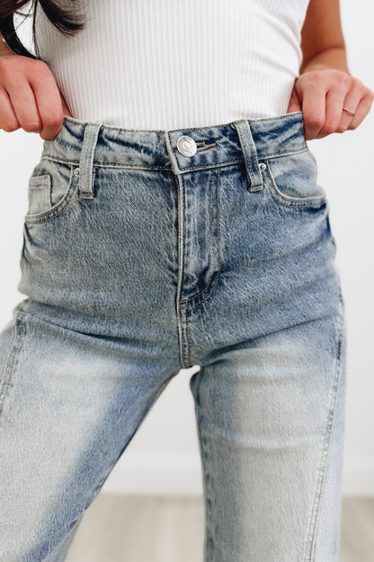 Bella By YMI - Relaxed Rise Wide Leg Jeans - Light Denim