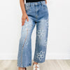 Good Day Floral Straight Leg Jeans - Denim
